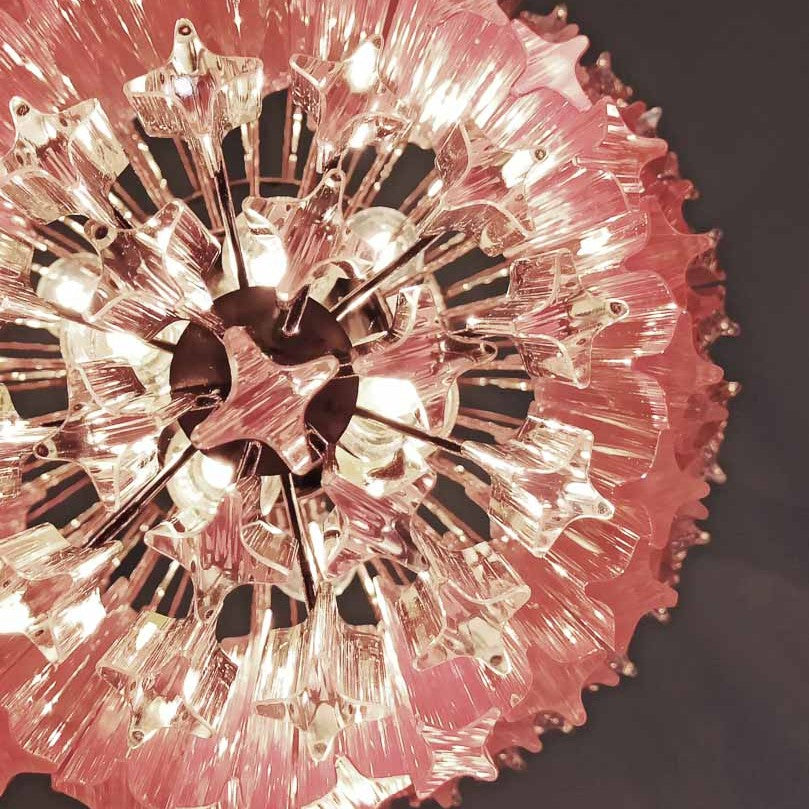 Murano Chandelier – 112 prisms – Pink