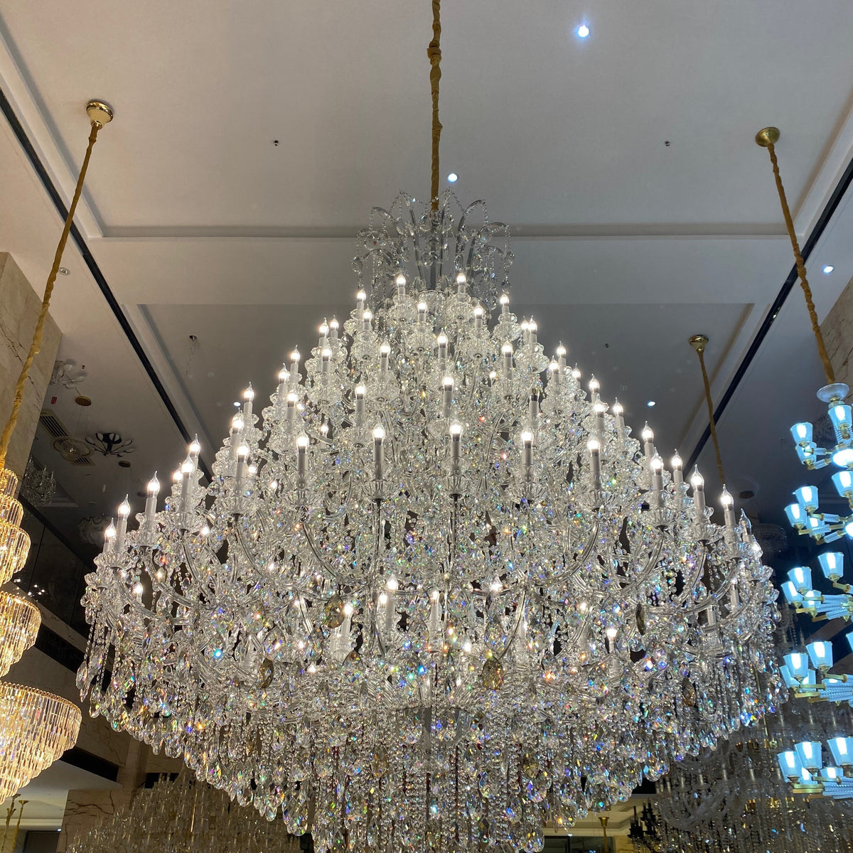 Extra Large Multi-tiered Candle Light  Crystal Chandelier for Hotel/Restaurant
