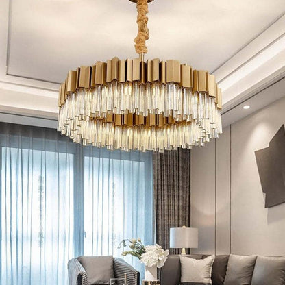 Denise Bobon Kubica Round Crystal Chandelier