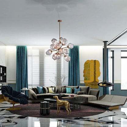 Honeycomb Crystal Chandelier