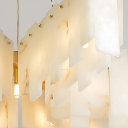 Alabaster Cascade Tiered Chandelier 27.6