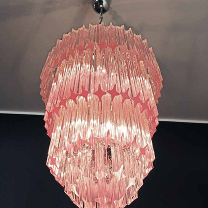 Murano Chandelier – 112 prisms – Pink
