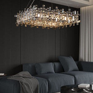 New Italian Style Light Luxury Villa Duplex Designer Luxury Crystal Chandelier for Dining/Living Room/Bedroom
