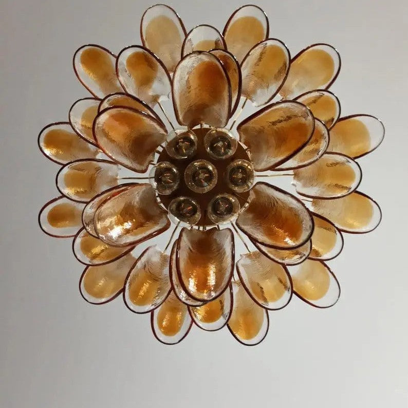 Murano Chandelier – 36 petals – Amber