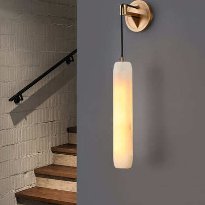 Wrenna Alabaster Flute Wall Lamp