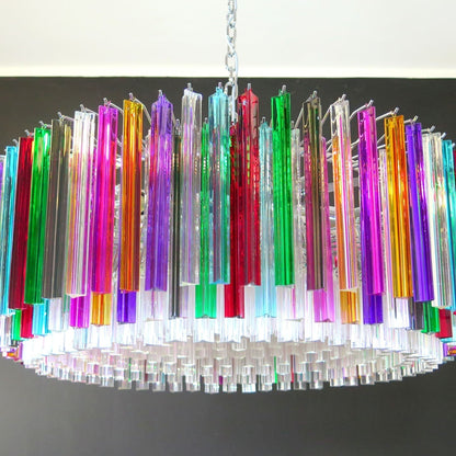 Murano Chandelier – Triedri Round – 391 prisms – Multi
