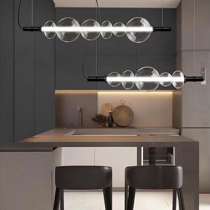 Modern Simple LED Linear Suspension Pendant Light For Dining Room/Kitchen Island