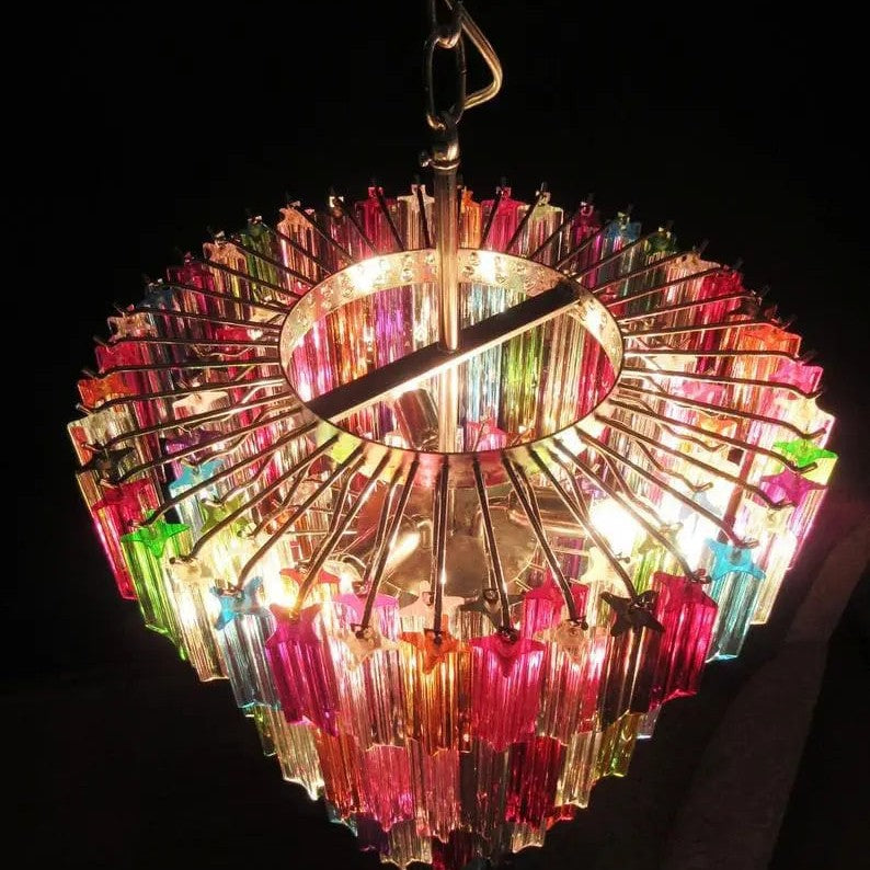 Murano Chandelier – 111 prisms – Multi