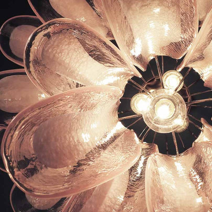 Murano Chandelier – 26 petals – Pink