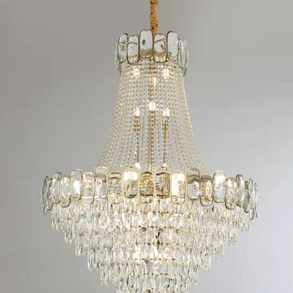 Foyer Staircase Chandelier Luxury K9 Crystal Ceiling Light