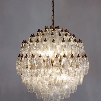 Murano Chandelier – 140 glasses – Transparent
