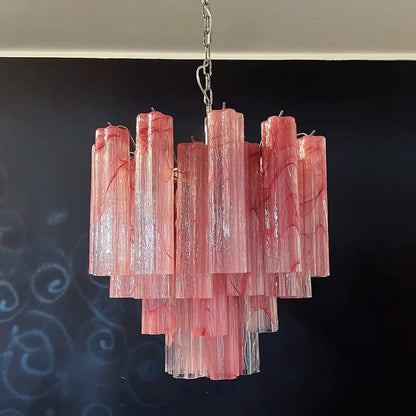 Murano Chandelier – 36 tubes – Alabaster Pink