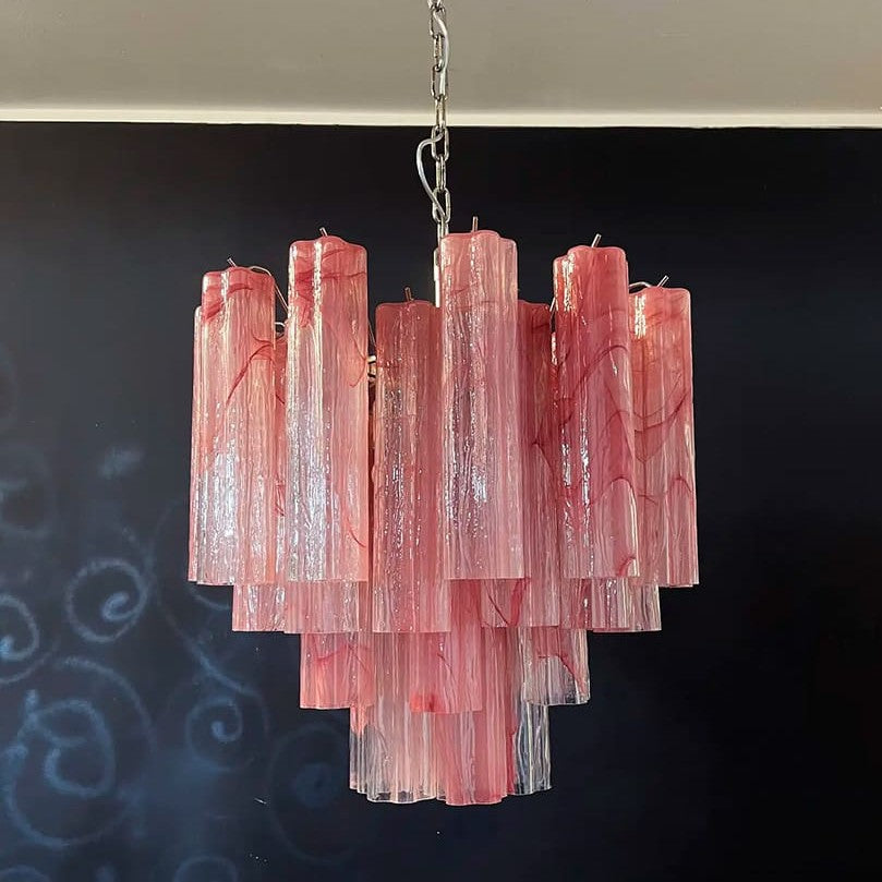 Murano Chandelier – 36 tubes – Alabaster Pink