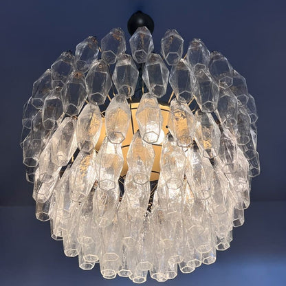Murano Chandelier – Poliedri – 111 glass – Transparent