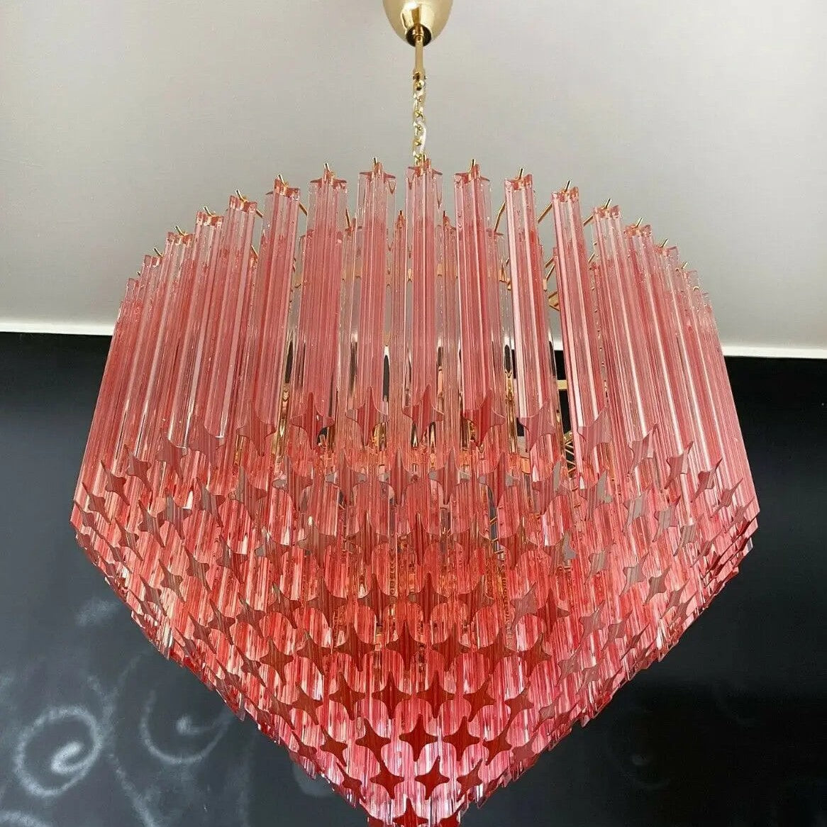 Murano Chandelier – 265 prisms – Pink