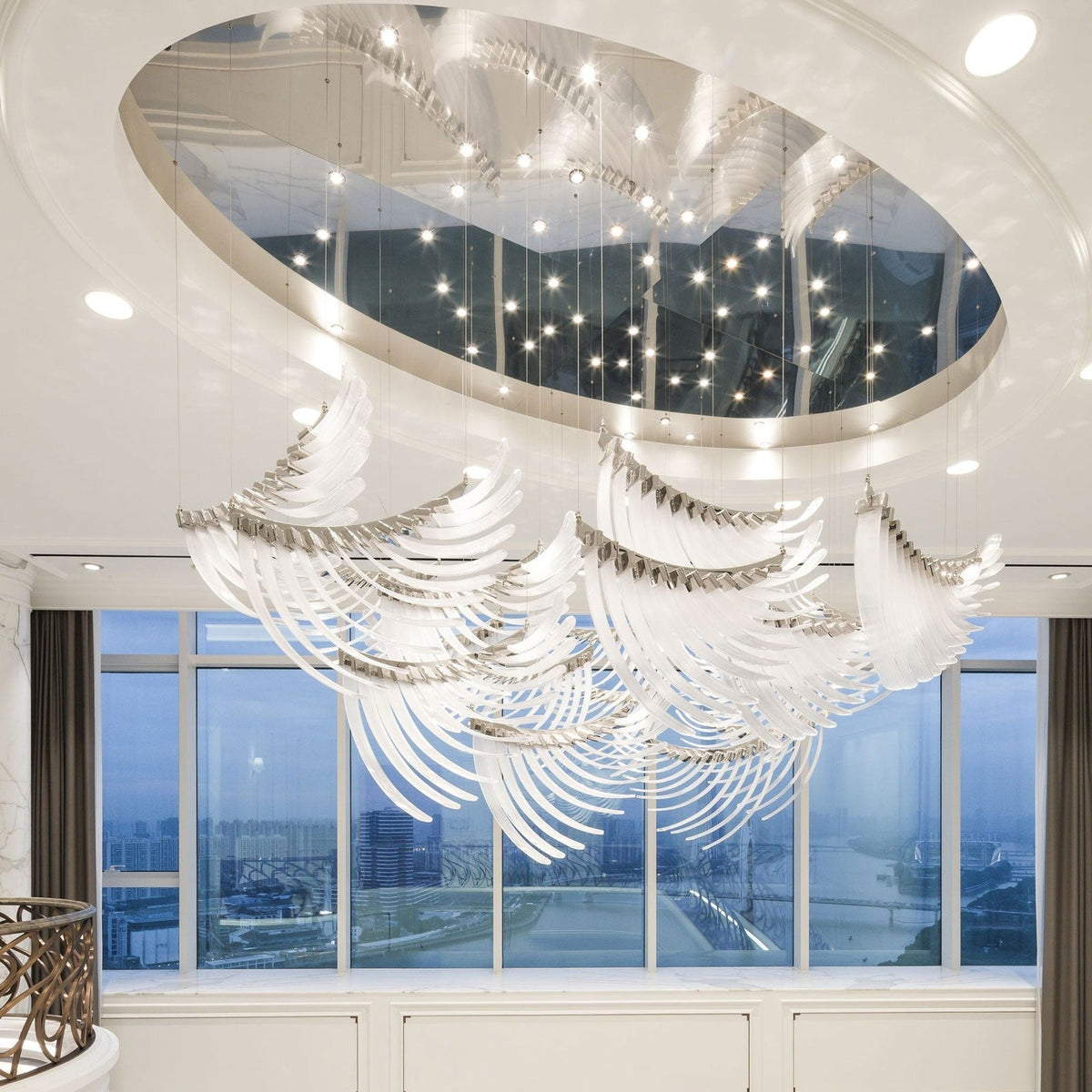 Bird Feather Wings LED Chandelier