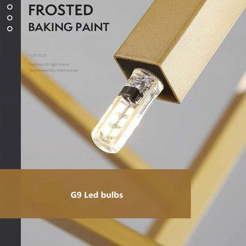 Deniselamp® Gold/Black Postmodern LED Chandelier For Living Room, Lobby, Restaurant