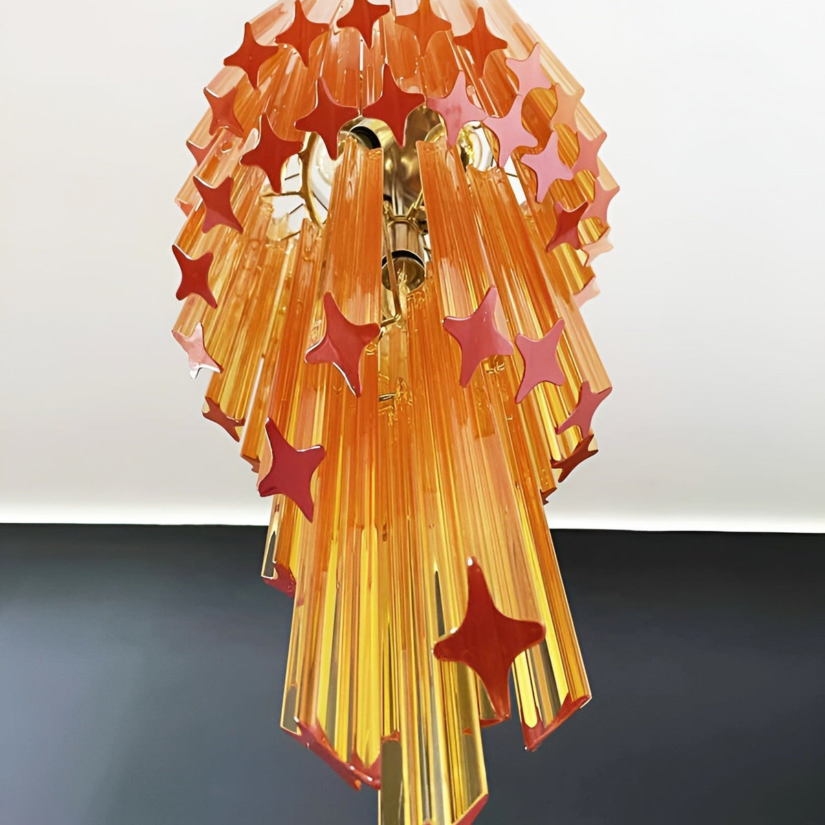 Spiral Prism Glass Chandelier