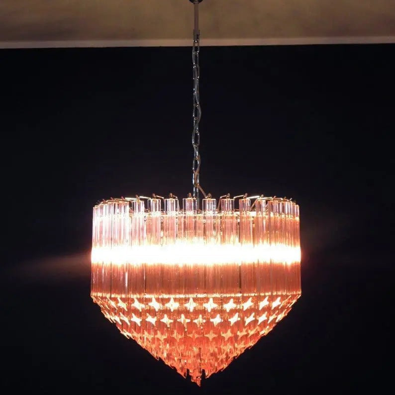 Murano Chandelier – 163 prisms – Pink