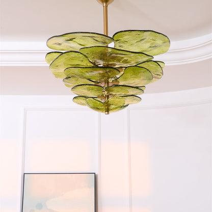 Petals Gold Murano Chandelier