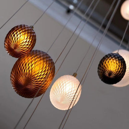 Galaxy Chromatic Gem Drop Spiral  Chandelier