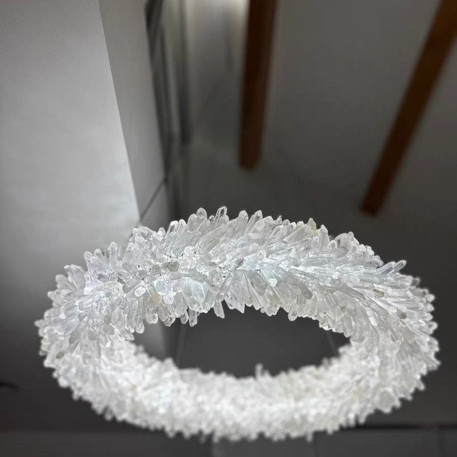 Modern Round/Oval/Linear/Square Natural Crystal Chandelier