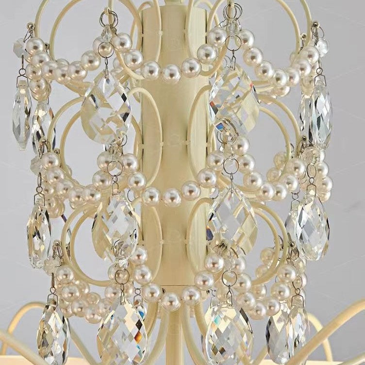 French Modern Minimalist Cream Style Dome Chandelier for Living Room/Bedroom