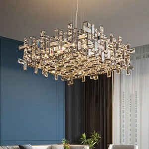New Italian Style Light Luxury Villa Duplex Designer Luxury Crystal Chandelier for Dining/Living Room/Bedroom