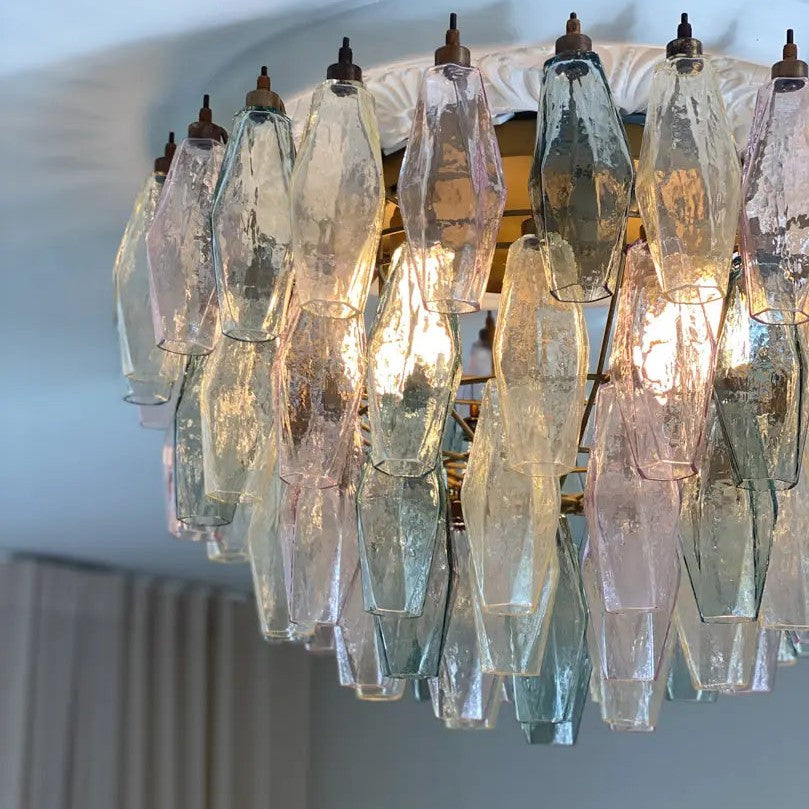 Murano Chandelier – Poliedri – 84 glasses – Multi