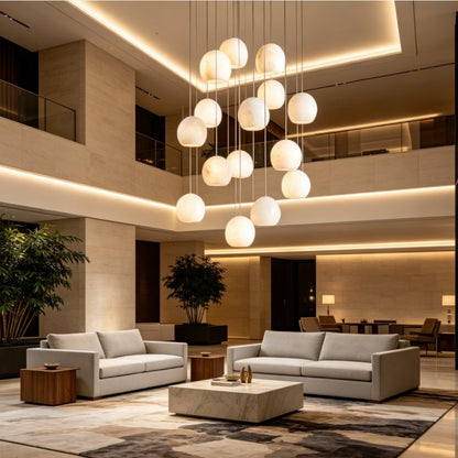 Maeva Round Chandelier 3/7/15/36 Light