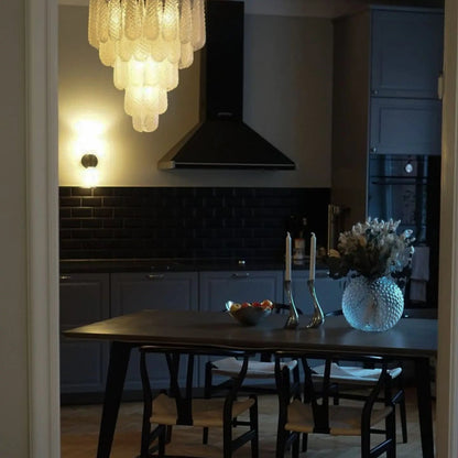 Murano Chandelier – Drop – 52 glasses – Transparent