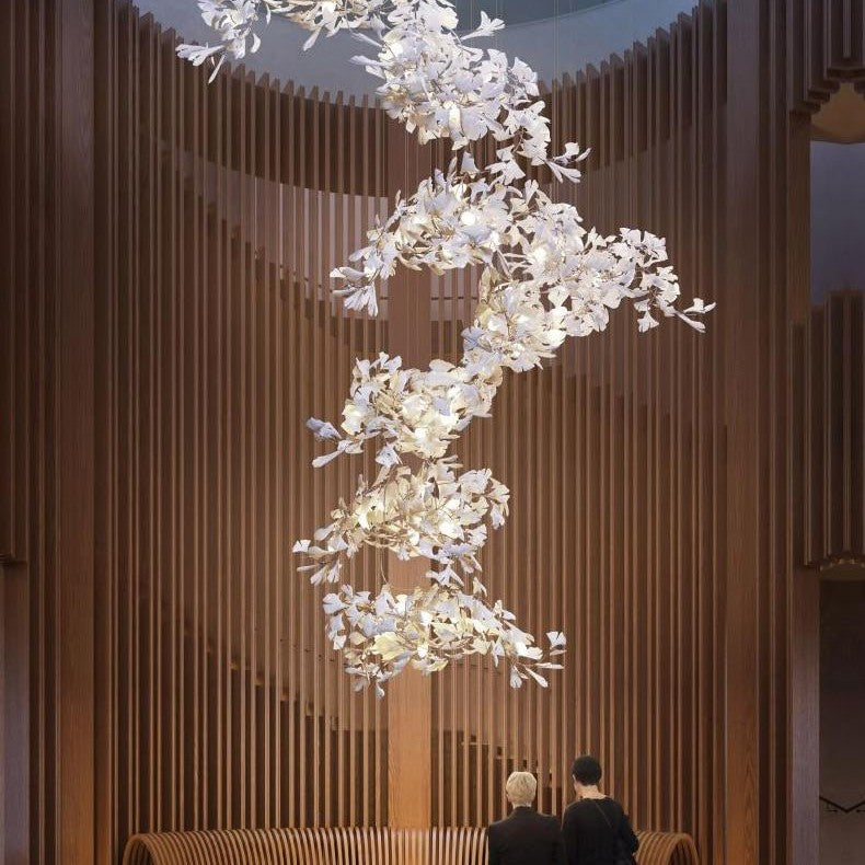 Fleur-de-lis Ceramic Branch Chandelier