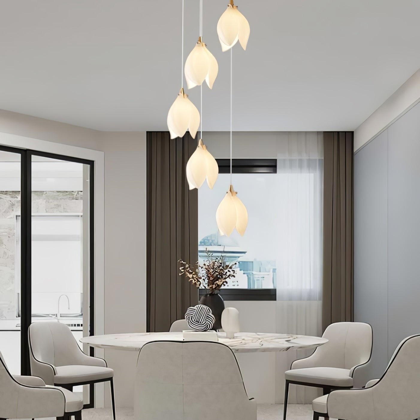 Galaxy Celeste Flora Crystal Spiral Chandelier