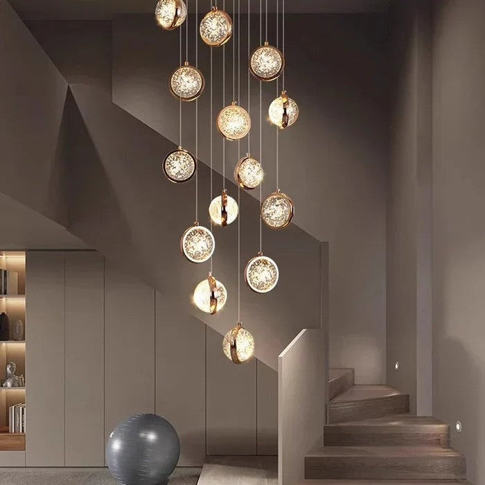 Modern Luxury Long Chandelier for Loft and Villa Spaces