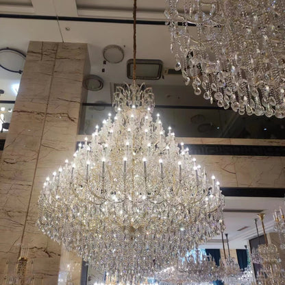 Extra Large Multi-tiered Candle Light  Crystal Chandelier for Hotel/Restaurant