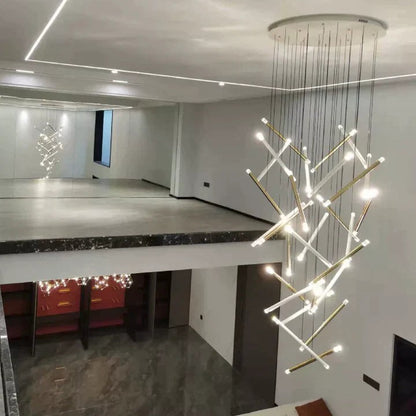 Modern Italian Creative Art Sticks Ceiling Chandelier for Living Room/Staircase/Hotel Lobby