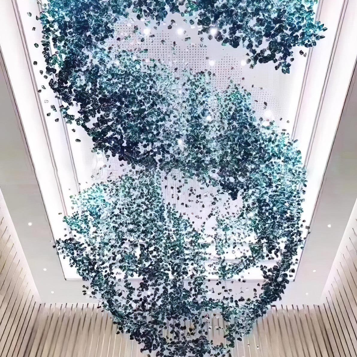 Crystal Stone Crystal Spiral Chandelier