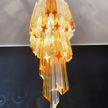 Spiral Prism Glass Chandelier