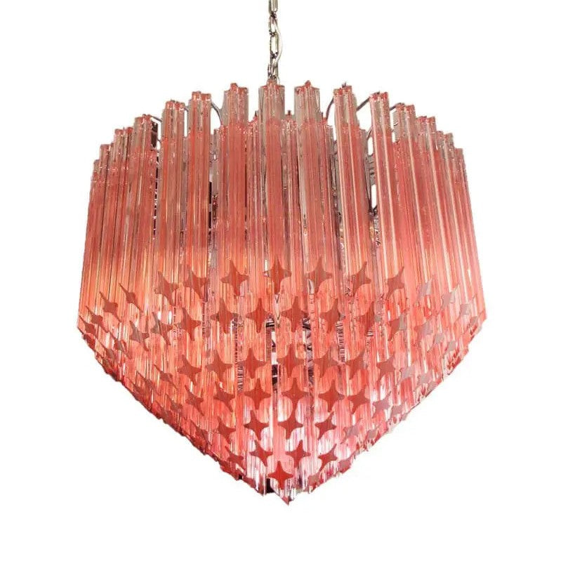Murano Chandelier – 163 prisms – Pink