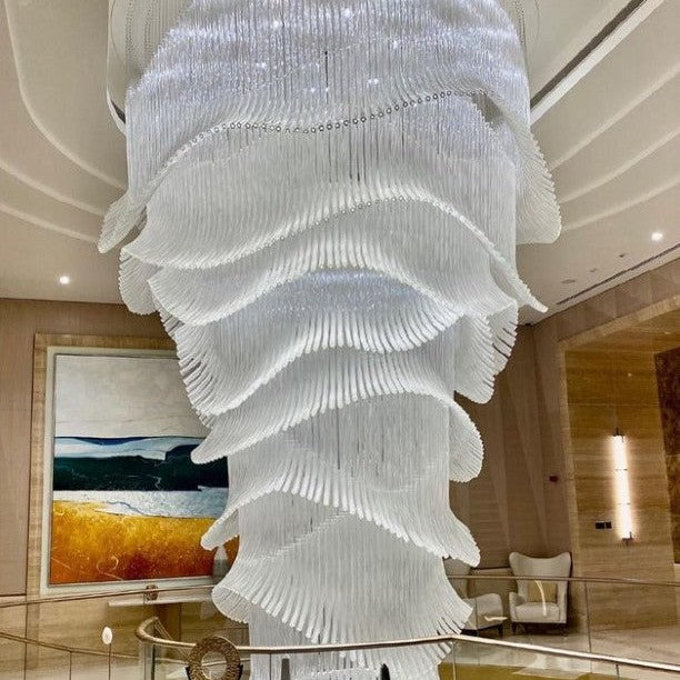 Luxury Palm Tree Glass Rods Chandelier for Hotel/Restaurant/Villa/Staircase