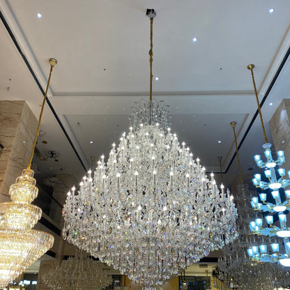 Extra Large Multi-tiered Candle Light  Crystal Chandelier for Hotel/Restaurant