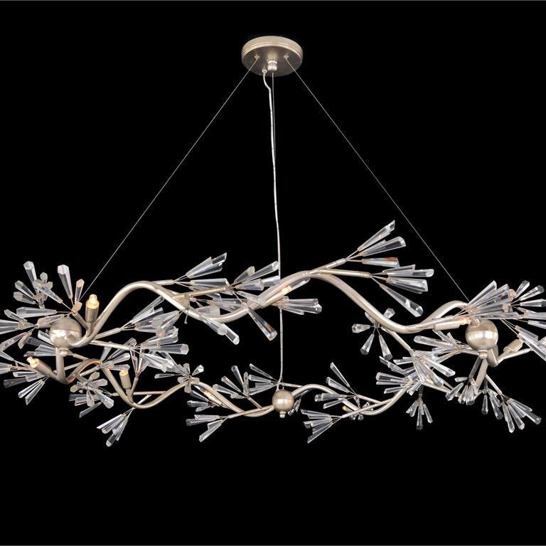 Luna Crystal Wand Branched Nine-Light Chandelier