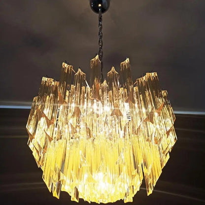 Murano Chandelier – 107 prisms – Yellow