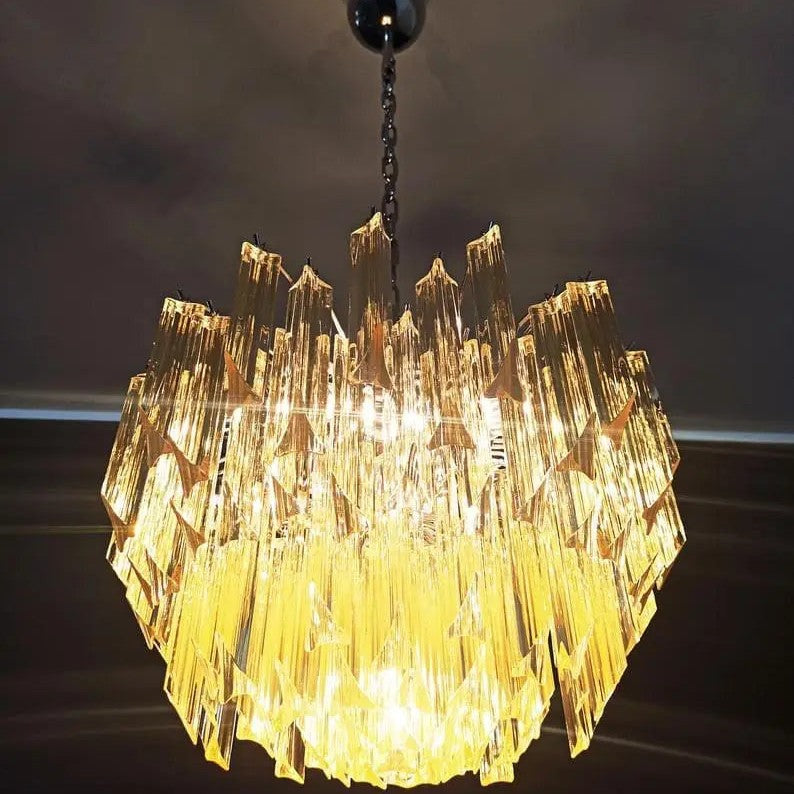 Murano Chandelier – 107 prisms – Yellow