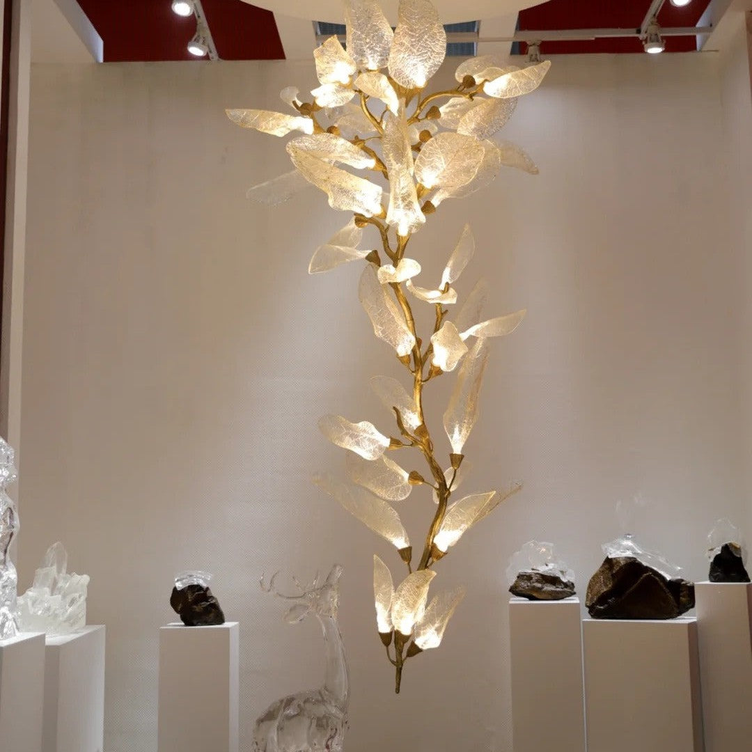 Creative Bionic Resin Leaves Chandelier for Living Room/Dining Room/Staircase
