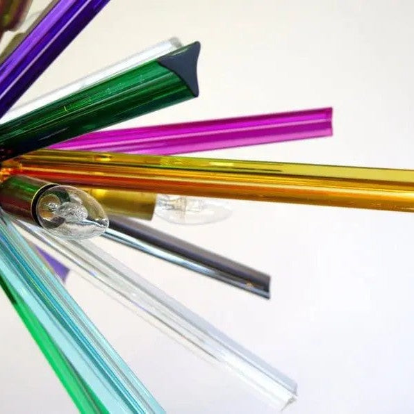 Murano Chandelier – Sputnik – 30 prisms – Multi