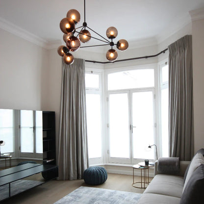 Modo Chandelier 37" - 3 Sided, 10 Globes