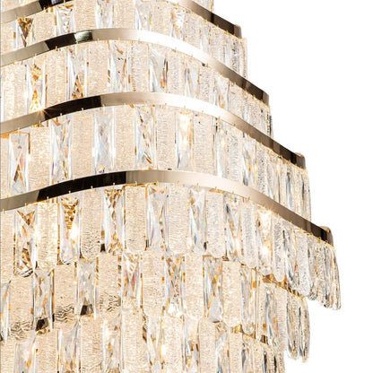 New Luxury Wavy Multi-tiered Crystal Chandelier for Living Room