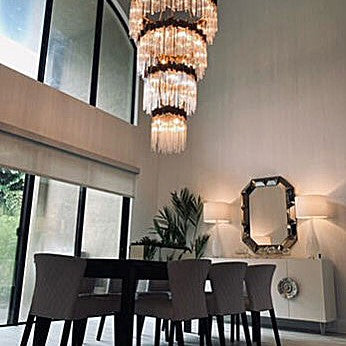 Large Elegant Multi-layers Glam Glass Chandelier for High-ceiling Staircase/Entryway/Living/meeting Room