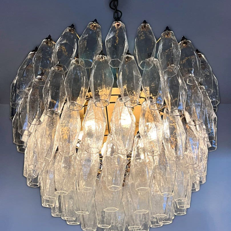 Murano Chandelier – Poliedri – 111 glass – Transparent